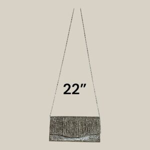 Sparkling Champagne Gold Clutch Evening Bag with Chain Strap